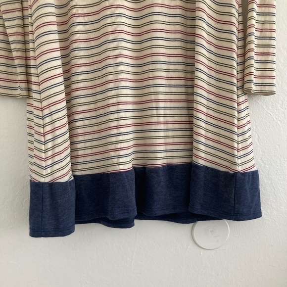 Anthropologie Puella Striped Swing Dress Long Sleeve Elbow Patch Multicolor M - Picture 8 of 13